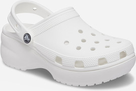 Crocs Crocs Classic Platform Clog - כפכפי פלטפורמה קרוקס לנשים בצבע לבן