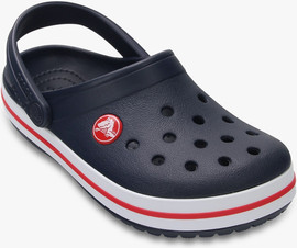 Crocs Crocs Crocband Clog K - כפכפי קרוקבנד קרוקס לילדים בצבע נייבי/אדום
