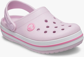 Crocs Crocs Crocband Clog K - כפכפי קרוקבנד קרוקס לילדים בצבע בלרינה/ורוד