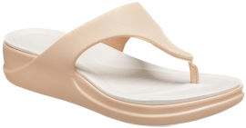 Crocs Crocs Boca Wedge Flip W - כפכפי אצבע קרוקס לנשים בצבע צ׳אי