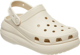 Crocs Crocs Classic Crush Clog - כפכפי פלטפורמה קרוקס קראש בצבע עצם לנשים