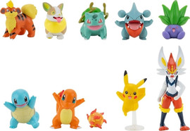 Pokémon מארז 10 בובות מסדרת פוקימון בגודל 11.4-5 ס"מ