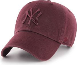 47 brand כובע מצחייה רך בורדו NY