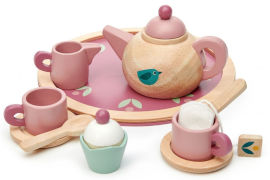 Tender Leaf Toys סט להגשת תה מעץ עם מגש