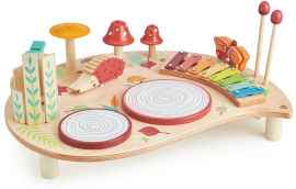 Tender Leaf Toys שולחן מוזיקאלי מעץ עם 9 פעילויות מוזיקאליות