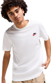 NIKE חולצת טישירט קצרה נייק Sportswear Club גברים - נייק - White