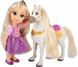 Jakks Pacific בובת נסיכת דיסני רפונזל והסוס מקסימוס מבית Jakks Pacific