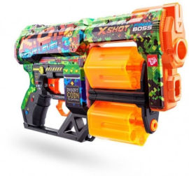 X Shot רובה ילדים אקס שוט SKINS כולל 12 חיצי ספוג למשחקי מלחמה עם חברים בחצר - K.O ירוק
