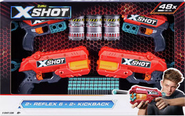 Zuru סט 4 אקדחי XSHOT לילדים עם חיצים ומטרות
