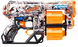 X Shot רובה ילדים אקס שוט SKINS כולל 12 חיצי ספוג למשחקי מלחמה עם חברים בחצר - SONIC RETRO