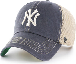 47 brand כובע רשת רך מובנה NY- צבע כחול וינטג