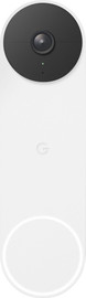 Google פעמון דלת חכם משולב מצלמה Google גוגל Nest Doorbell 2Gen  לבן גרסת סוללה