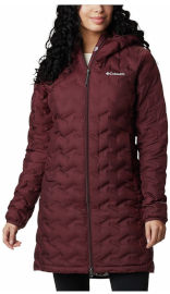 Columbia מעיל פוך ארוך לנשים Delta Ridge Long Down W malbec