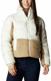 Columbia מעיל לנשים Leadbetter Point Sherpa Hybrid chalk
