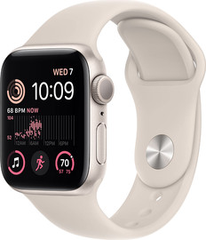 APPLE שעון חכם Apple Watch SE 2nd Gen 40mm Aluminum Case Sport Band GPS אפל STARLIGHT 2023