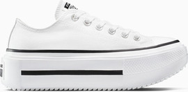 CONVERSE נעלי אולסטאר Chuck Taylor Lift Double Stack Platform נשים - קונברס אולסטאר - White