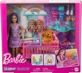 Barbie ברבי סקיפר מארז תאומים כולל מיטה ונדנדה