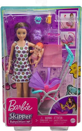 Barbie ברבי סקיפר בייביסיטר מארז תינוק ועגלה