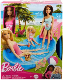Barbie ברבי מארז בריכה כולל בובה ואקססוריז.