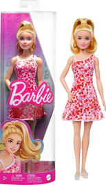 Barbie ברבי פאשניסטה שמלה פרחונית אדום וורוד
