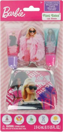 Barbie ברבי מארז תיק קטן ושני ליפגלוס בטעמים + מדבקה