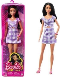Barbie ברבי פאשניסטה שמלה סגולה משבצות אריזה חדשה