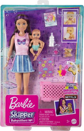Barbie ברבי סקיפר מארז זמן שינה לתינוק