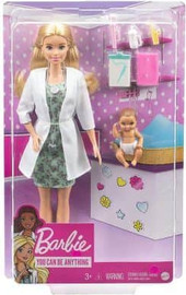 Barbie ברבי רופאה עם תינוק ואביזרים