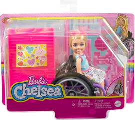 Barbie ברבי בלונד צ'לסי כסא גלגלים