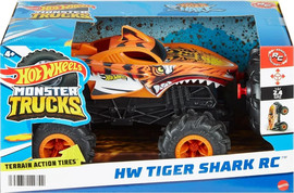 Hot Wheels הוט ווילס מאנסטר טראק מכונית קטנה שלט רחוק כריש נמר - Hot Wheels
