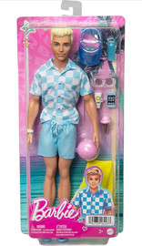 Mattel בובת ברבי קן בבגד ים ואביזרי חוף | Blonde Ken Doll With Swim Trunks With Beach Accessories