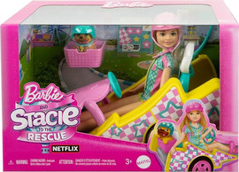 Mattel ברבי בובת סטייסי מארז קארטינג כולל אביזרים - Barbie