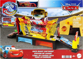 Mattel מסלול שטיפת מכוניות דיסני כולל מכונית ספידי מקווין משנה צבע - Disney Pixar Cars Color Changing Lightning Mcqueen & Car Wash Playset
