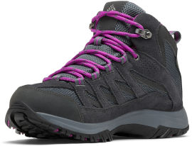 Columbia נעלי טיולים לנשים Crestwood Mid Waterproof W graphite/plum