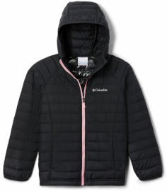 Columbia מעיל מבודד לילדות ונערות Powder Lite Girls Hooded Black