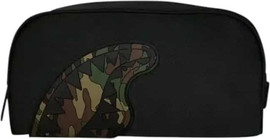 Sprayground קלמר יוקרתי ספרייגראונד 2026 SHARK CENTRAL BLACK NYLON CAMO EMBOSSED SHARK – כריש מרכזי שחור ניילון
