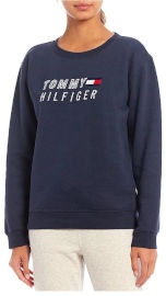 TOMMY HILFIGER סווטשרט  לנשים דגם  Long Sleeve Logo Crew