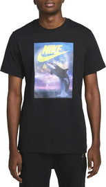 NIKE חולצת טישרט נייק קצרה הדפס דולפין גברים - נייק - Black