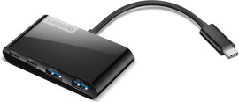 Lenovo מפצל Lenovo USB-C Hub מקורי – 4 יציאות (2xUSB-C + 2xUSB-A) – דגם GX91L84354