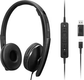 Lenovo אוזניות Lenovo Wired ANC Headset Gen 2 (Teams) בצבע שחור