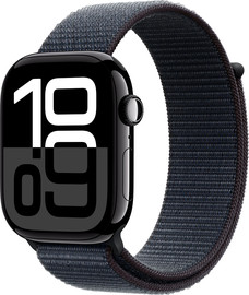 APPLE שעון חכם Apple Watch 46mm Series 10 GPS צבע שעון Jet Black Aluminium צבע רצועה Ink Sport Loop