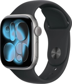 APPLE שעון חכם Apple Watch 42mm Series 11 GPS צבע שעון Space Gray Aluminium צבע רצועה Black Sport Band גודל רצועה S/M