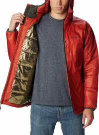 Columbia מעיל מבודד לגברים Arch Rock Double Wall Elite Hooded warp red