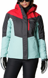 Columbia מעיל סקי לנשים Rosie Run Insulated shark/red/aqua