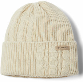 Columbia כובע AGATE PASS CABLE KNIT BEANIE chalk