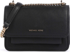 MICHAEL KORS תיק מייקל קורס Claire Small Pebbled Leather Convertible Shoulder Bag נשים - מייקל קורס - Black