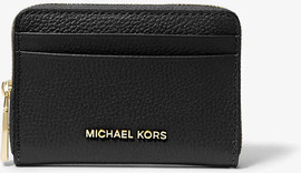 MICHAEL KORS ארנק מייקל קורס Small Pebbled Leather Zip-Around Card נשים