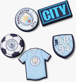 Crocs Crocs Jibbitz Manchester City - מארז 5 ג'יביטים קרוקס
