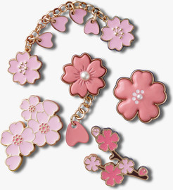 Crocs Crocs Blooming Cherry Blossom - מארז 5 ג'יביטים קרוקס