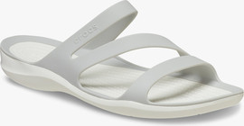 Crocs Crocs Swiftwater Sandal - כפכפים לנשים קרוקס רצועות בצבע אפור בהיר